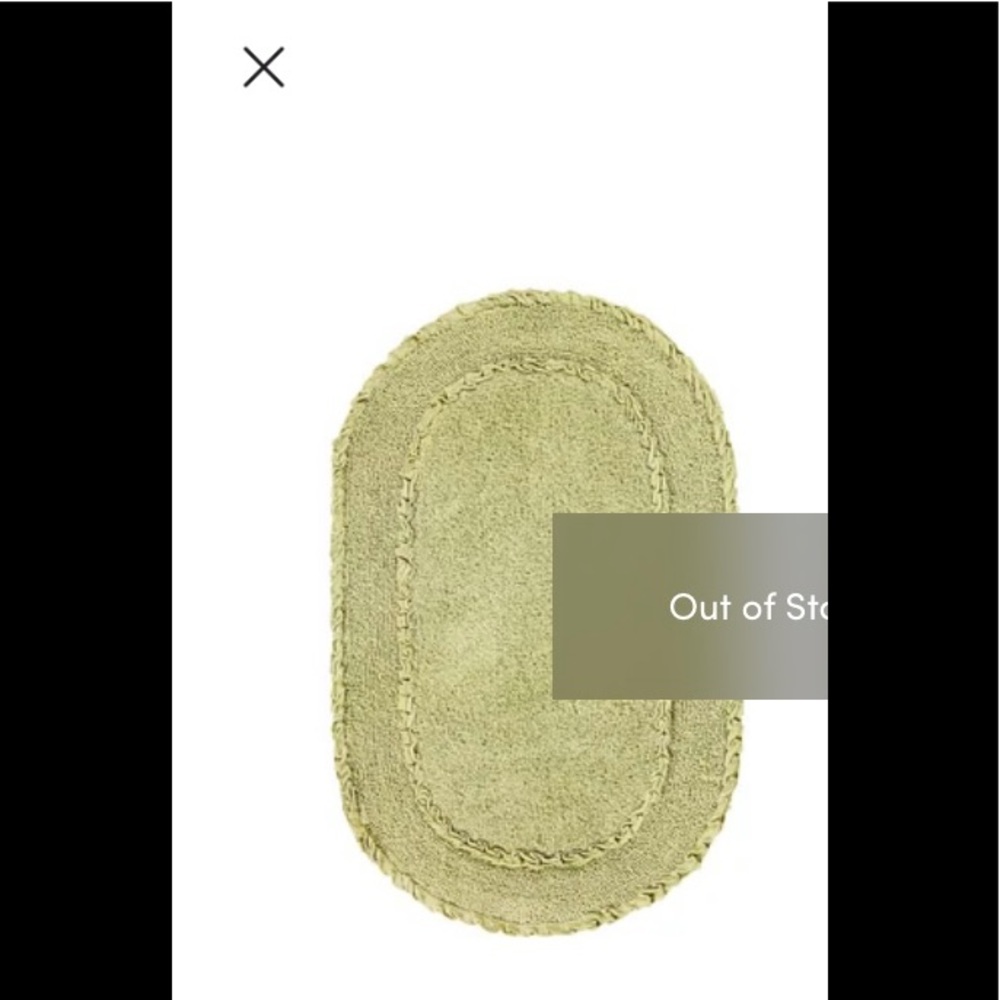 Yandel Double Ruffle Oval Bath Mats from Wayfair. 100% Cotton, Sage Green Color